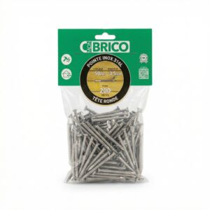 Pointe Inox A4 Tête Bombée 50X3.5MM / 200PCS