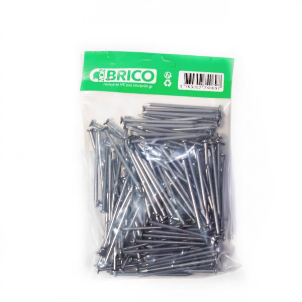 Pointe acier polie Tête Plate 50X2.4MM / 300G – Image 2