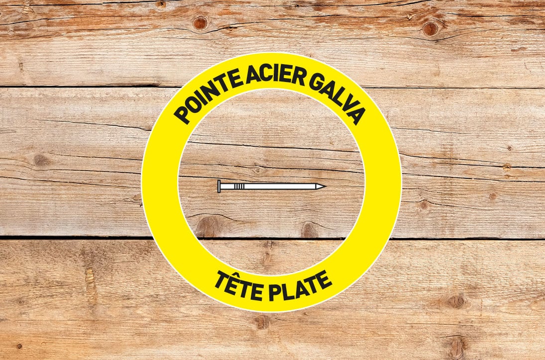 Pointe acier galvanisé Tête Plate 125X5.0MM / 1KG